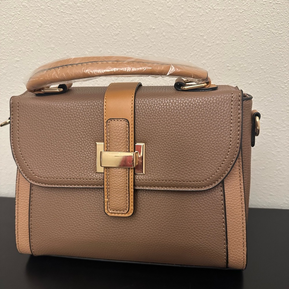 Vegan leather two ways purse